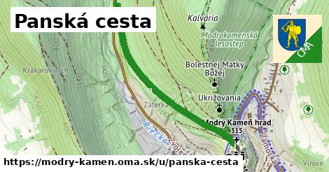 Panská cesta, Modrý Kameň