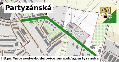 ilustrácia k Partyzánská, Moravské Budějovice - 551 m