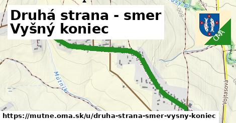 ilustrácia k Druhá strana - smer Vyšný koniec, Mútne - 1,08 km