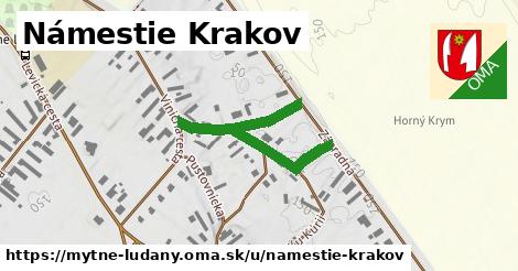 ilustrácia k Námestie Krakov, Mýtne Ludany - 363 m