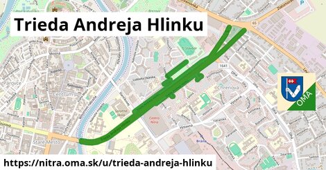 ilustrácia k Trieda Andreja Hlinku, Nitra - 5,4 km