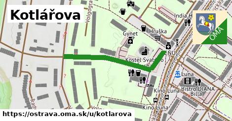 ilustrácia k Kotlářova, Ostrava - 350 m