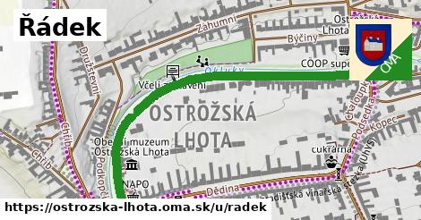 Řádek, Ostrožská Lhota