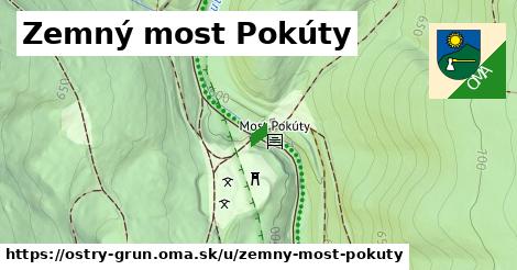 Zemný most Pokúty, Ostrý Grúň