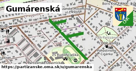 Gumárenská, Partizánske