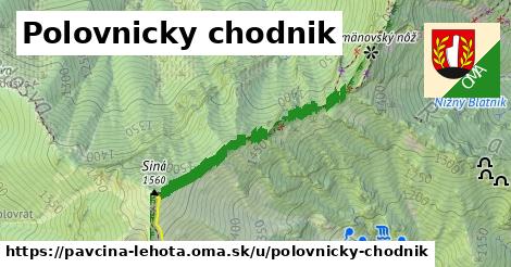 ilustrácia k Polovnicky chodnik, Pavčina Lehota - 560 m