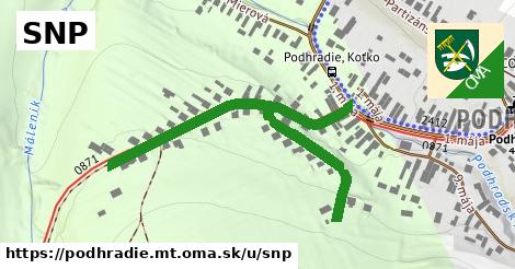 ilustrácia k SNP, Podhradie, okres MT - 605 m