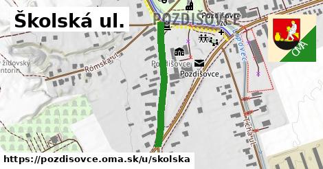 ilustrácia k Školská ul., Pozdišovce - 286 m