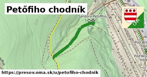 Petőfiho chodník, Prešov