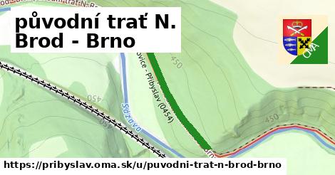 ilustrácia k původní trať N. Brod - Brno, Přibyslav - 324 m