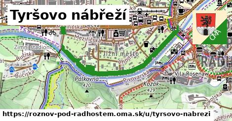 ilustrácia k Tyršovo nábřeží, Rožnov pod Radhoštěm - 1,06 km