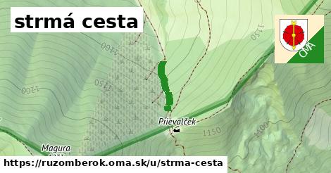 strmá cesta, Liptovská Štiavnica