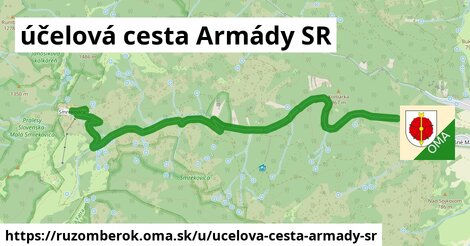ilustrácia k účelová cesta Armády SR, Ružomberok - 5,9 km