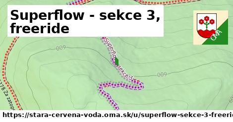 ilustrácia k Superflow - sekce 3, freeride, Stará Červená Voda - 17 m