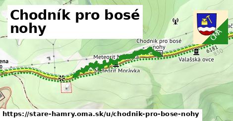 ilustrácia k Chodník pro bosé nohy, Staré Hamry - 350 m