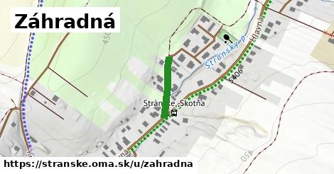 Záhradná, Stránske