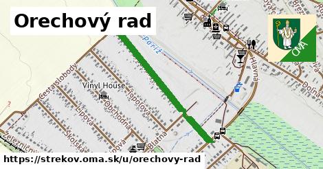 Orechový rad, Strekov