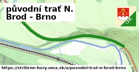 ilustrácia k původní trať N. Brod - Brno, Stříbrné Hory - 622 m