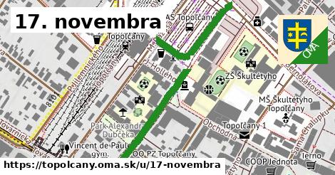 17. novembra, Topoľčany