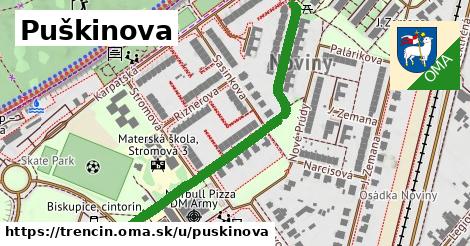 ilustrácia k Puškinova, Trenčín - 555 m