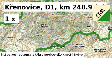 Křenovice, D1, km 248.9 (P)