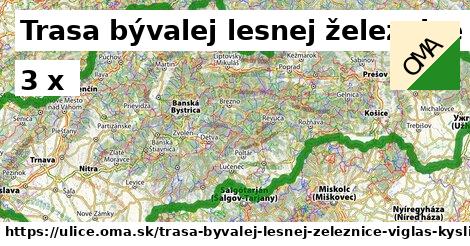 Trasa bývalej lesnej železnice Vígľaš - Kyslinky