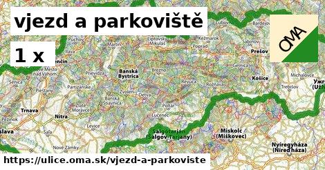 vjezd a parkoviště