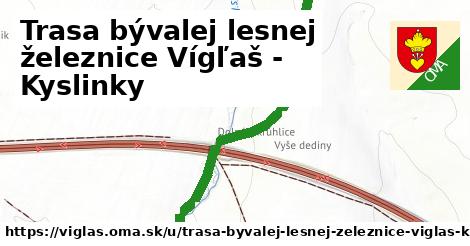 ilustrácia k Trasa bývalej lesnej železnice Vígľaš - Kyslinky, Vígľaš - 1,72 km