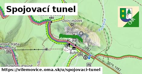 ilustrácia k Spojovací tunel, Vilémovice - 133 m