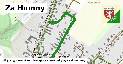 Za Humny, Vysoké Chvojno