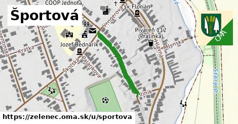 Športová, Zeleneč
