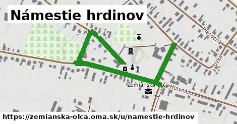 Námestie hrdinov, Zemianska Olča