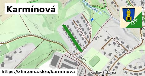 ilustrácia k Karmínová, Zlín - 162 m