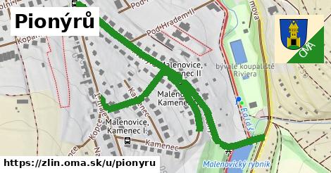 ilustrácia k Pionýrů, Zlín - 1,13 km