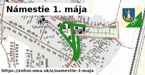 ilustrácia k Námestie 1. mája, Zohor - 607 m