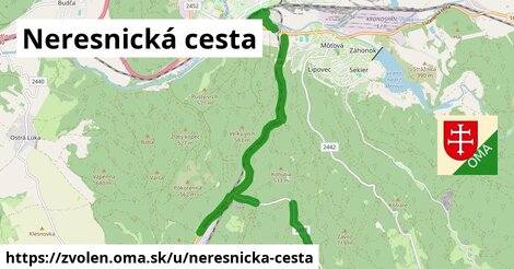 ilustrácia k Neresnická cesta, Zvolen - 4,2 km